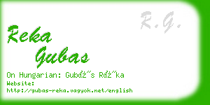 reka gubas business card